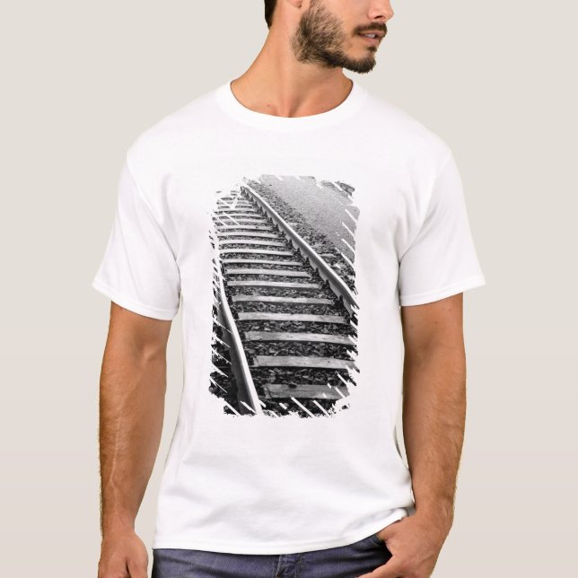 Europe, Switzerland, Zurich. Train tracks T-Shirt (Front)