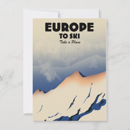 Europe to Ski Take a plane Two_Tone Coffee Mug