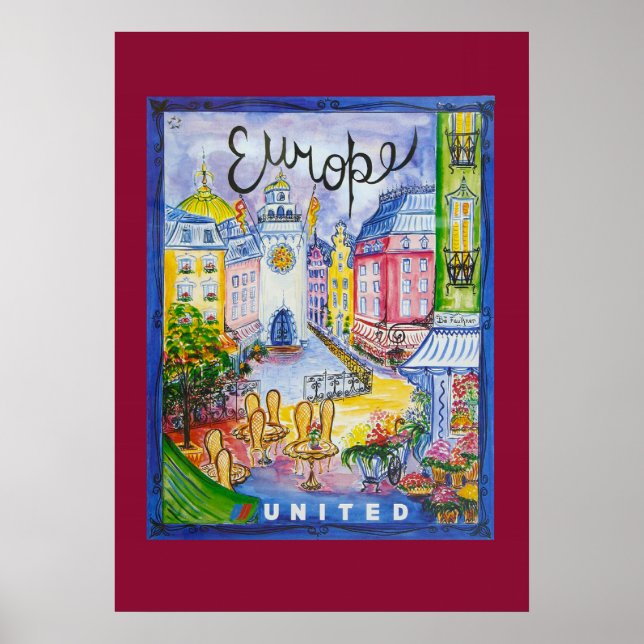 Europe Travel Poster (Front)