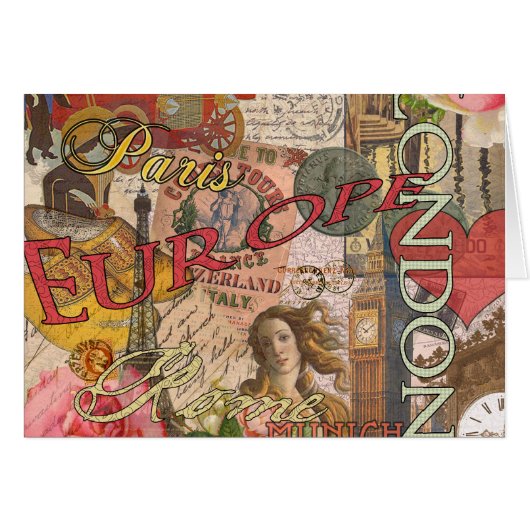 Europe Travel Vintage European Paris France Art (Front Horizontal)