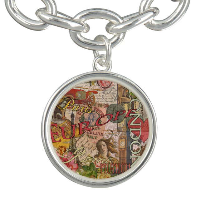 Europe Travel Vintage European Paris France Art Bracelet (Design)