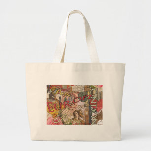 Europe Travel Vintage European Paris France Art Large Tote Bag