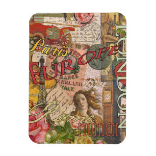 Europe Travel Vintage European Paris France Art Magnet