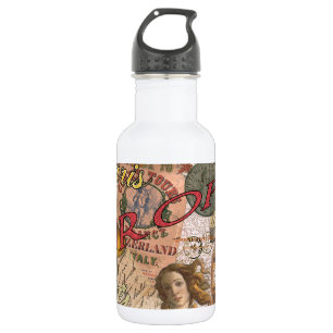 Europe Travel Vintage European Paris France Art Water Bottle