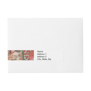 Europe Travel Vintage European Paris France Art Wrap Around Address Label