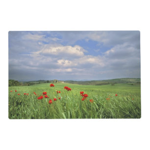 Europe, Tuscany, Poggiolo. Red poppies sway Placemat