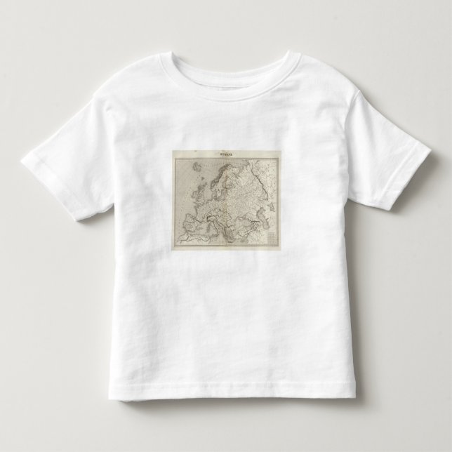 Europe uncolored map toddler t-shirt (Front)