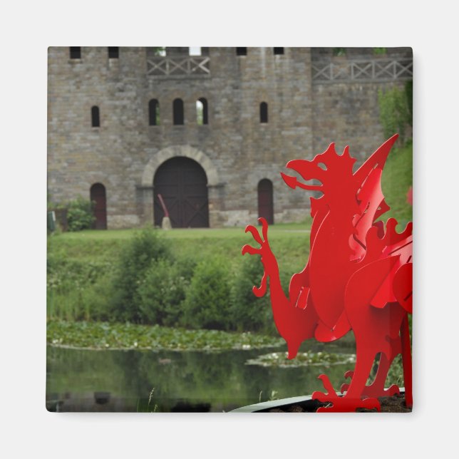 Europe, Wales, Cardiff. Cardiff Castle. Welsh Magnet (Front)