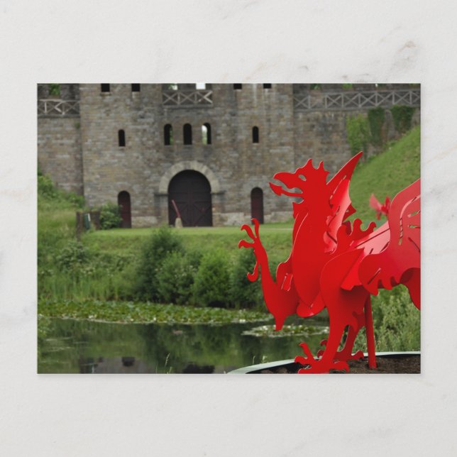 Europe, Wales, Cardiff. Cardiff Castle. Welsh Postcard (Front)