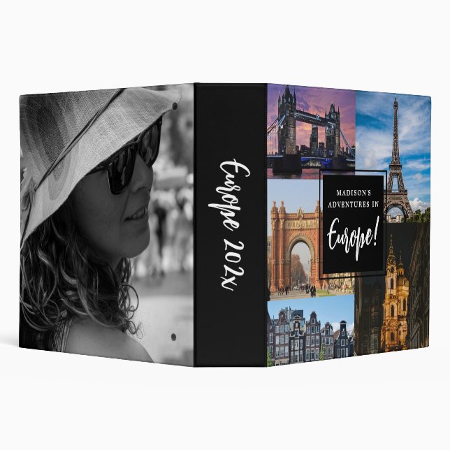 European Adventure Travel Memories Scrapbook 3 Ring Binder (Background)