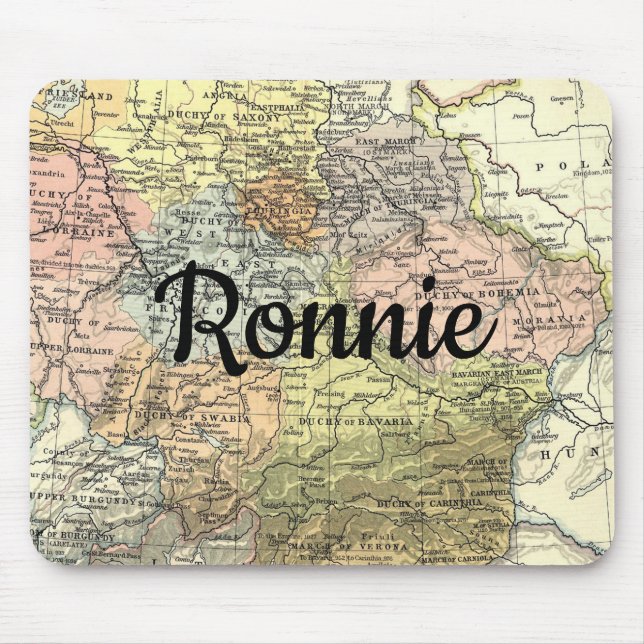 European Antique Map Mouse Pad (Front)