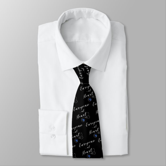 European at Heart, Europe, Europhile Neck Tie (Tied)
