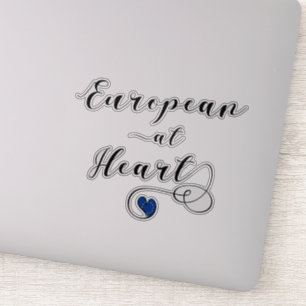 European at Heart, Europe, Europhile Sticker