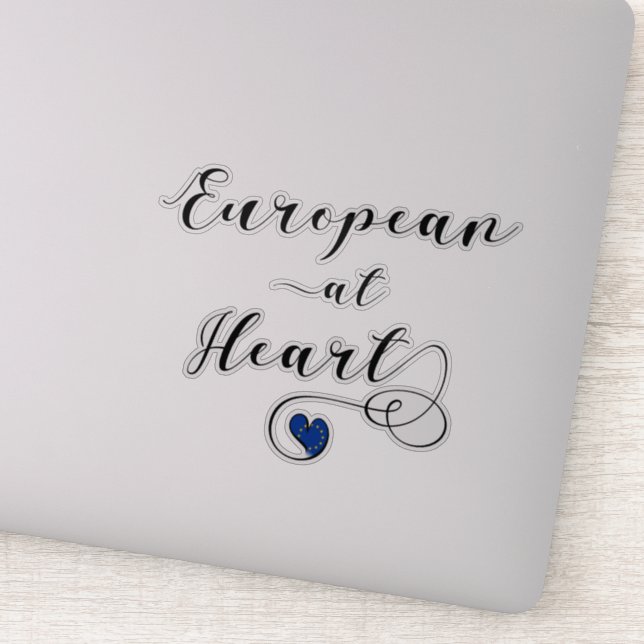 European at Heart, Europe, Europhile Sticker (Detail)