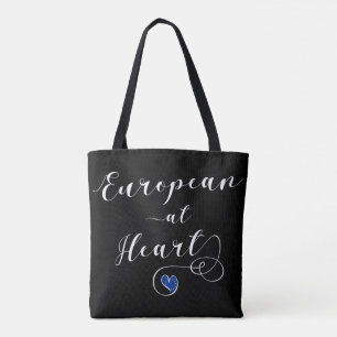 European at Heart, Europe, Europhile Tote Bag