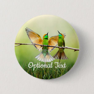 European Bee-Eater Colorful Bird  Button
