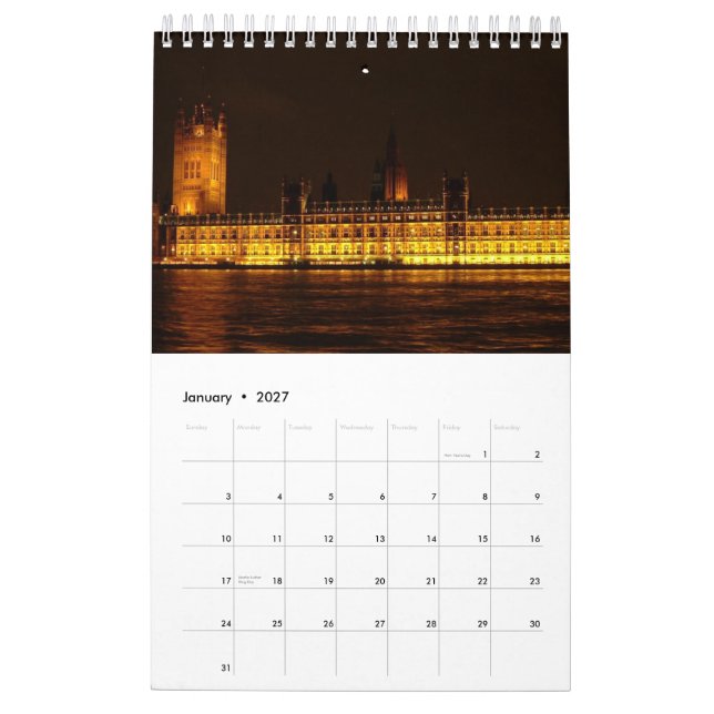 European Capitals - 2015 Calendar (Jan 2027)