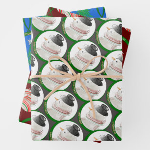 European Christmas Wrapping Paper Sheets