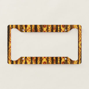 European court Baroque Geometric Floral Scoll License Plate Frame