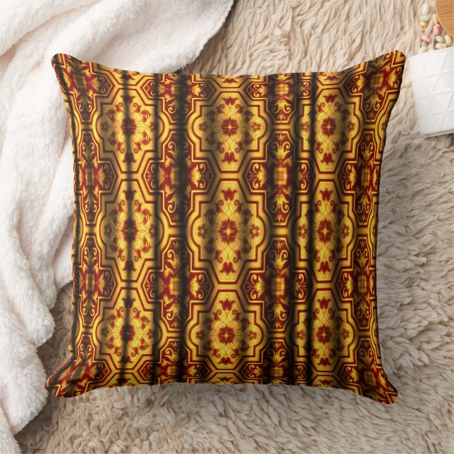 European court Baroque Geometric Floral Scoll Throw Pillow (Blanket)