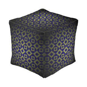 European court Baroque style floral pattern Pouf