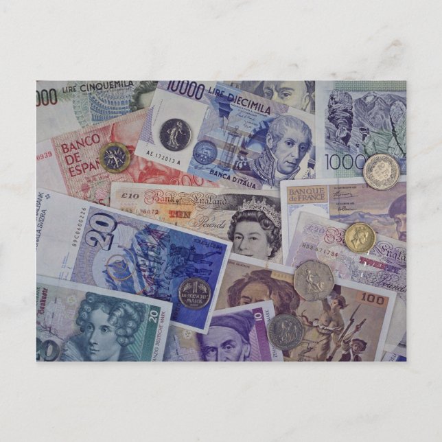 European currency postcard (Front)