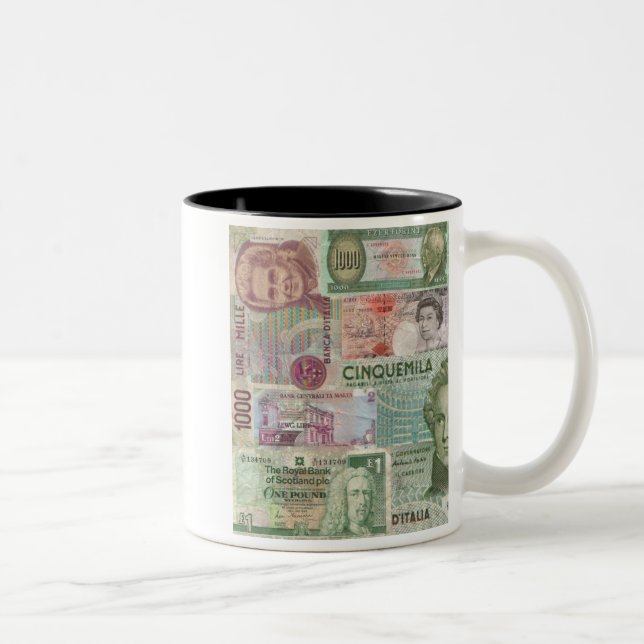 European Currency Two-Tone Coffee Mug (Right)