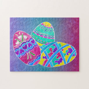 European Easter Folk Art GIRLS BASKET PUZZLE