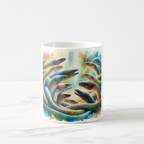 European Eels 030624AREF109 _ Watercolor Coffee Mug