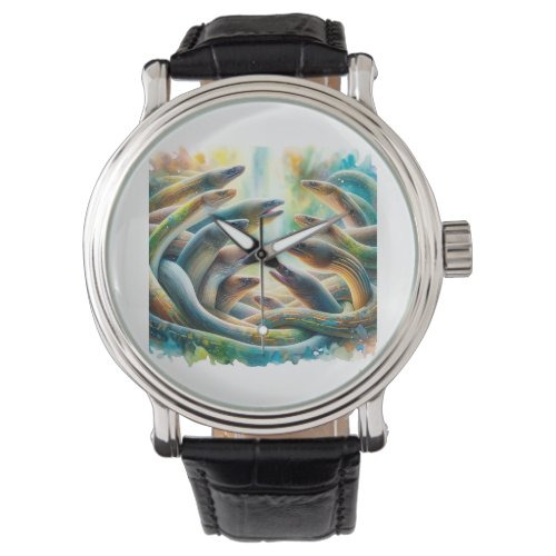 European Eels 030624AREF109 _ Watercolor Watch