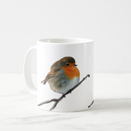 European English Robin bird red breasts on tree Coffee Mug