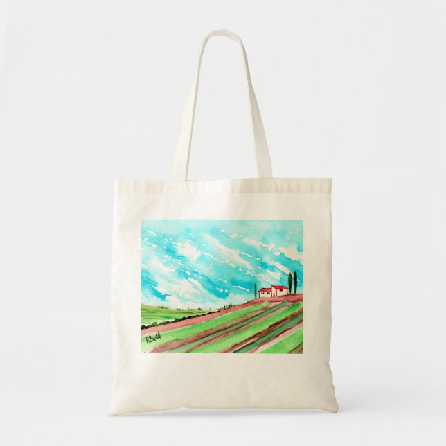 European Farm Scene Tote Bag (Front)