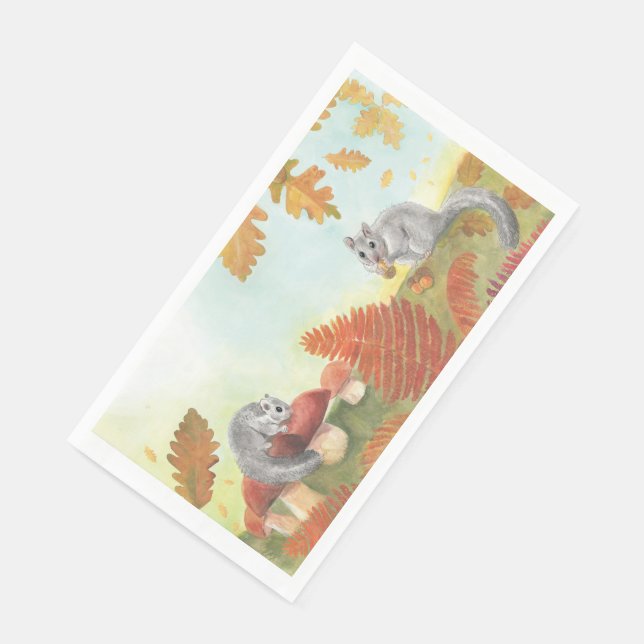 European Fat Dormouse Glis glis in Nature  Paper Guest Towels (Corner)