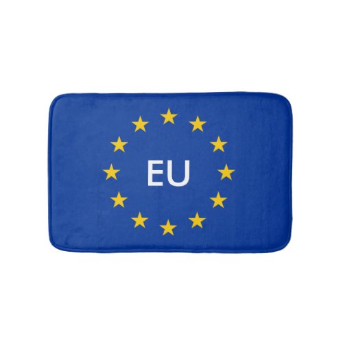 European flag bath mat  Monogram bathroom rug