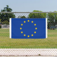 European flag of EURO zone custom banner sign