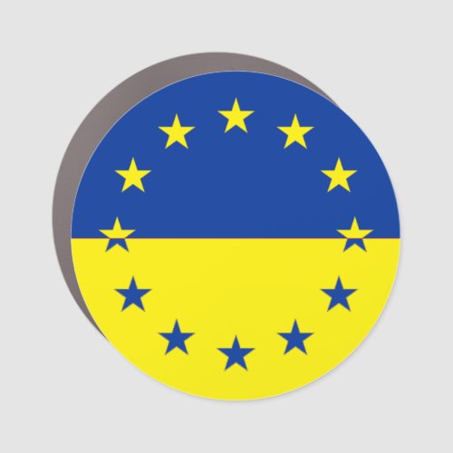 European Flag of Ukraine _ Прапор України  Car Magnet
