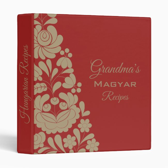 European Folk Art Personalized 3 Ring Binder