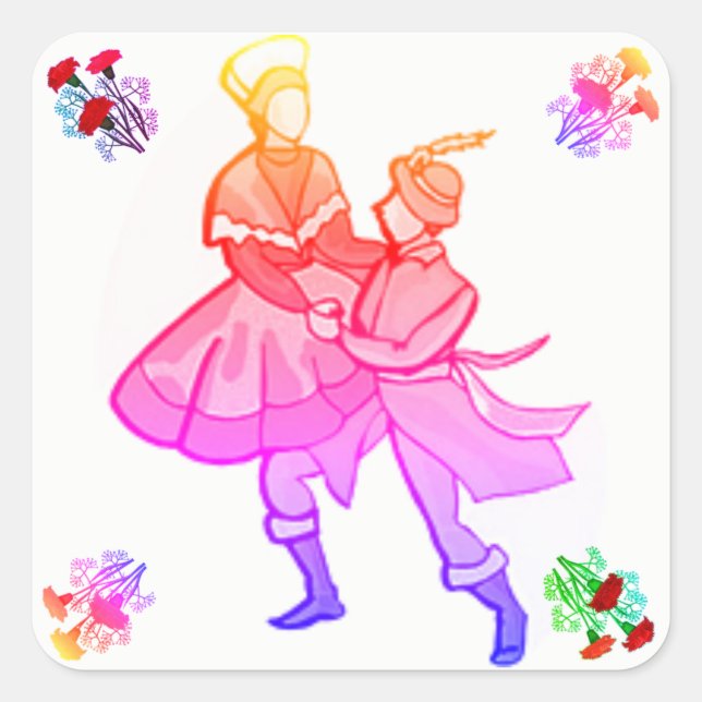 European Folk Dancing stickers (Front)
