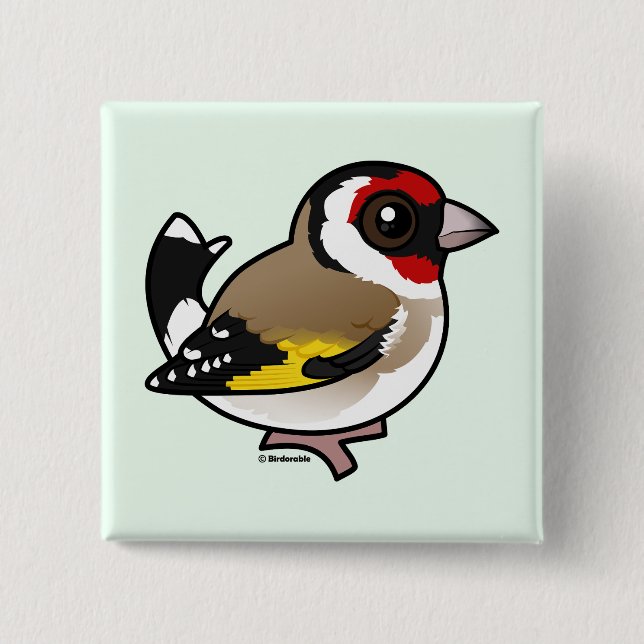 European Goldfinch Button (Front)
