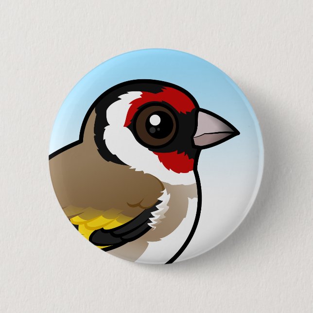 European Goldfinch Pinback Button (Front)