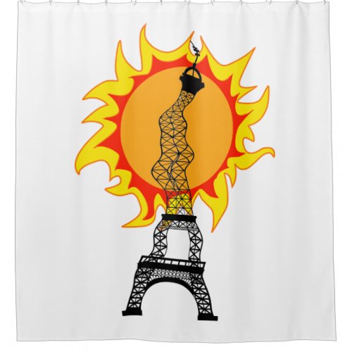 European Heat Wave Shower Curtain