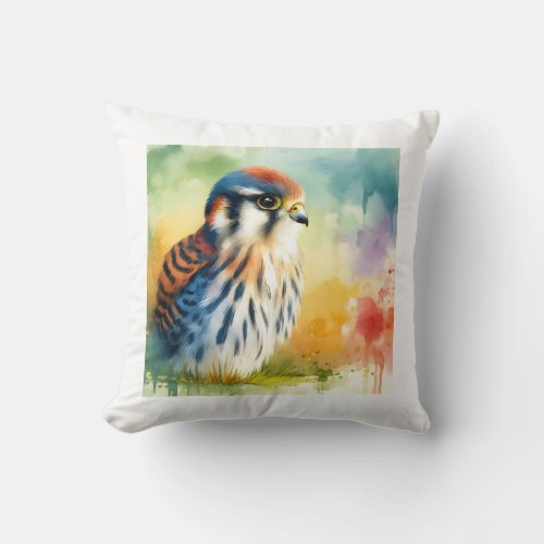 European Hobby in Colorful Serenity AREF671 _ Wate Throw Pillow