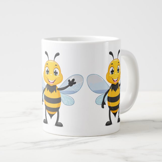 European honey bee giant coffee mug (Front Right)
