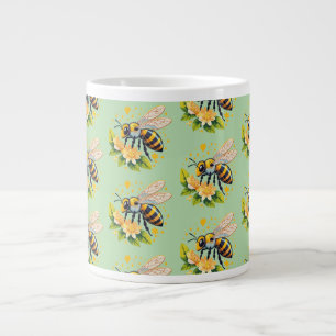 European honey bee giant coffee mug