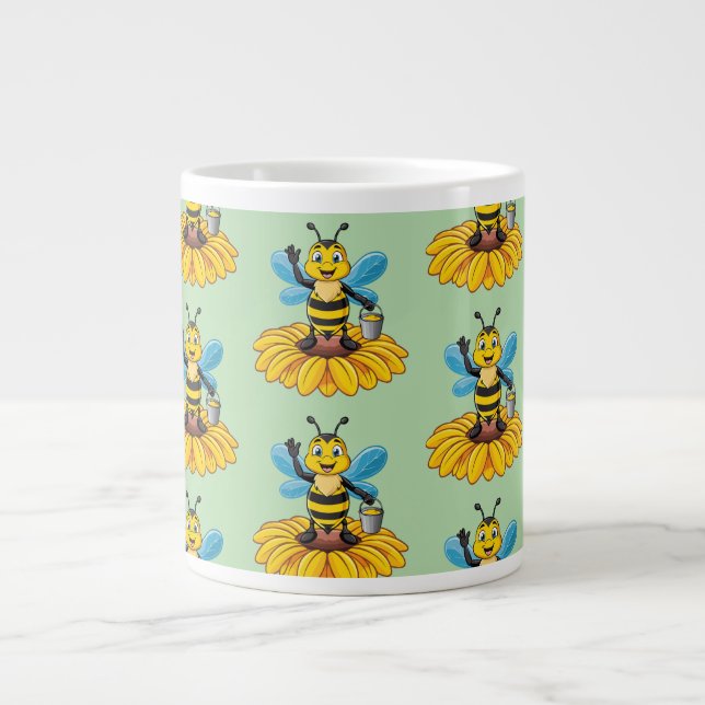 European honey bee giant coffee mug (Front)