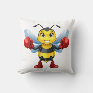 European honey bee throw pillow