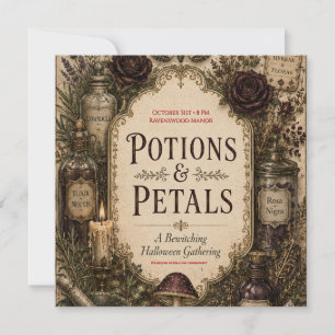 European-Inspired Halloween , Ivy and Antique Gold Save The Date