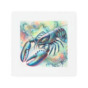 European lobster 031024AREF142 - Watercolor Metal Print