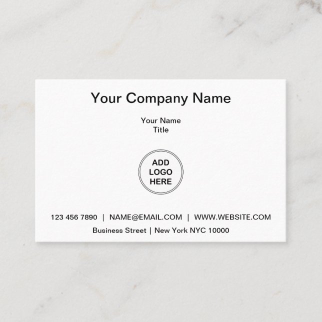 European  Logo Template Corporate Business Card (Front)
