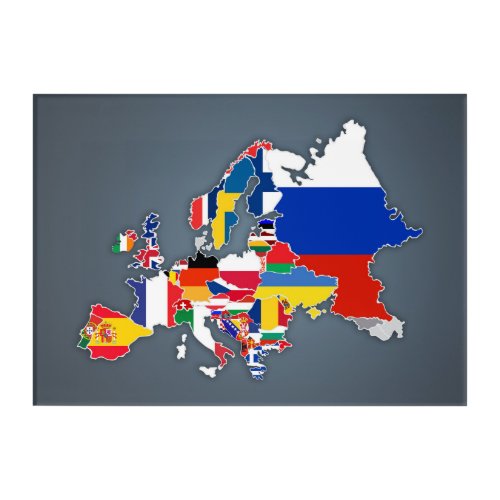 European Map  Country Flags Acrylic Print